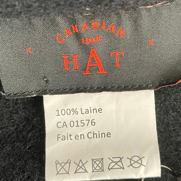 Canadian Hat 1918 Bill Classic Wool Beret/Tam Hat Neutral Black Sz OS NWT - Picture 5 of 8